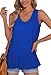 OFEEFAN Sleeveless Tops for Women Summer Baggy Boyfriend Tank Tops Beach Fashion Women's Clothing Blue XL