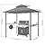MASTERCANOPY 8 x 5 Grill Gazebo Outdoor BBQ Gazebo Canopy with 2 LED Lights (Gray)