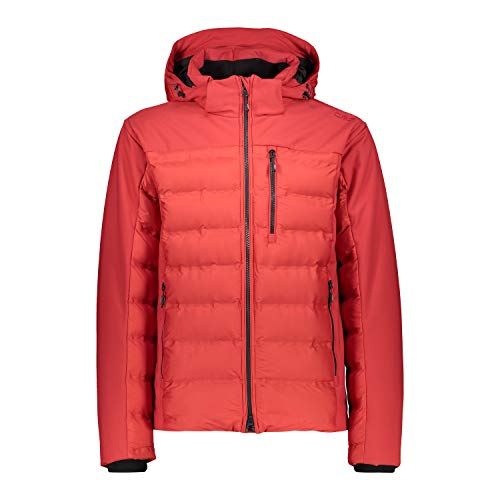 Chaqueta para hombre CMP 38Z2197 roja con cremallera y puños elásticos