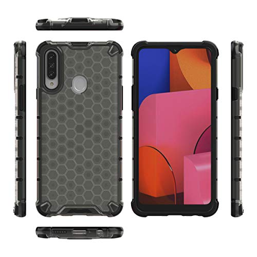 Image of Glasgow Back Case Cover for Samsung Galaxy A20s Shockproof Military Grade Back Cover - Black