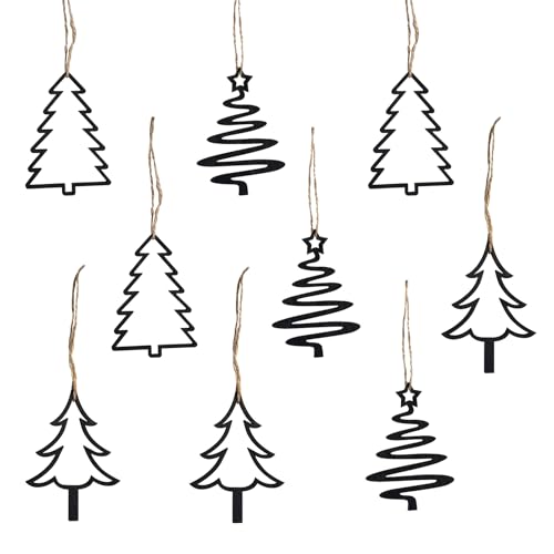 Bseical Christbaumschmuck Holz, 9 Stück Weihnachtsbaumschmuck Holz,...