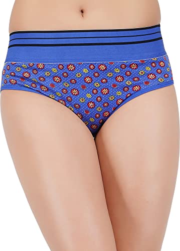 Image of Pack of 3 100% Pure Cotton Soft Elastic Waistband All Day Comfort Multicolor Hispter Panty | Panties for Girls - Multicolor, Color May Vary[ Free One Cotton Face Mask ]