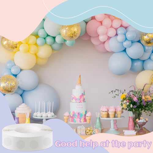 Phinus 3000 Pieces Glue Points, Balloon Tape, Sticky Dots, Double Sided Glue Points, Balloon Sticky Dots for Craft, Wedding Decoration, Stick Photos - Image 6