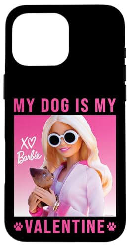Coque iPhone 16 Barbie Max exclusive avec motif saint valentin pour les amoureux des chiens