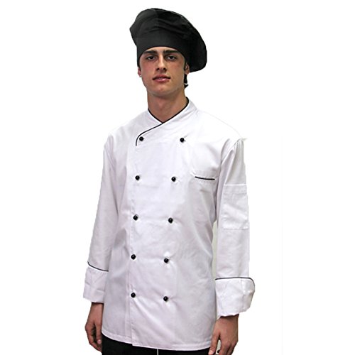 FRATELLIDITALIA Jacke aus Baumwolle, weiß, Profil schwarz oder blau, mit Knöpfen, Schwarz , S