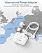 European Travel Plug Adapter, US to European Plug Adapter with 3 American Outlets & 4 USB, 3ft European Power Cord, International Travel Power Strip, Type C for Europe EU Germany France, Travel, White