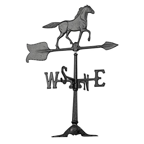 Whitehall Products Horse Accent Weathervane, 24-Inch, Black