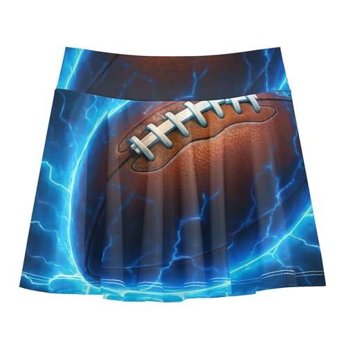 Joisal Cute Athletic Shorts Girls Skorts Tennis Skirts Toddler Girl Skort Blue Lightning American Football 4t