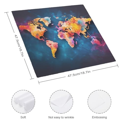 Servilletas de tela lavables con diseño de mapamundi para bodas y eventos especiales 3
