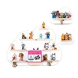 BOARTI Kinder Regal Wolken 3er Set in Weiß TÜV/ GS-Zertifiziert - geeignet für die Toniebox und ca. 59 Tonies - zum Spielen und Sammeln