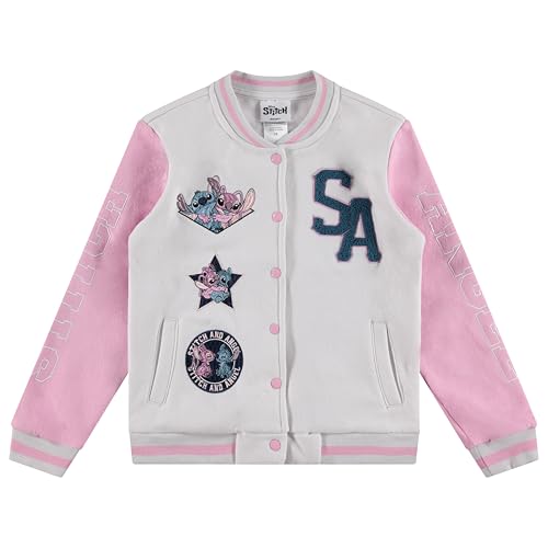 Disney Lilo,Stitch and Angel Varsity Bomber Jacket - Little and Big Girl Sizes 4-162