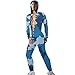 kekison Jumpsuit Schlafanzug Herren Sexy Strampler Einteiler Onesie Pyjamas Funktionale Praktisch Geknöpfte Klappe Erwachsene Bodysuit Hausanzug Overall Langarm Bodysuit Geschenke für Männer