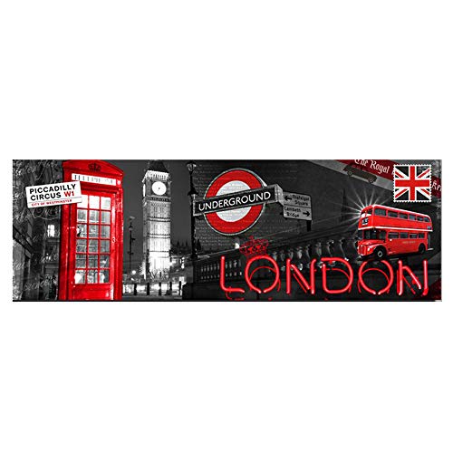 WENYOG Toile Image Peinture Moderne London View View Toile Peinture Big Ben Affiches et imprimé Vintage Style Art Art Archique pour Salon Décoration de la Maison Toile Murale Deco