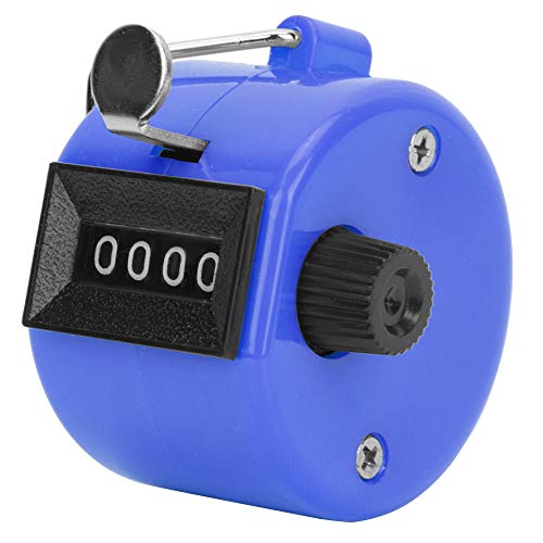 Hilitand Manual Tally Counter 4 Position Plastic Knob with Hook Mechanical Desktop Point Counter can be Cleared(Blue)