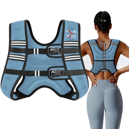 Image of VBSD Weighted Vest Woman 6lb /8lb /12lb /16lb /20lb /25lb /30lb Weight Vest for Women Men Body Weight Vests for Walking Strength Training Running Workout Jogging Fitness