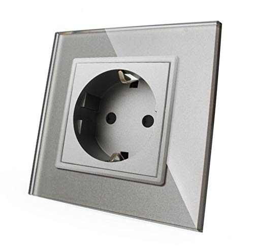 LIVOLO VL-C7C1EU-15 - Enchufe con 1 enchufe, cristal, color gris