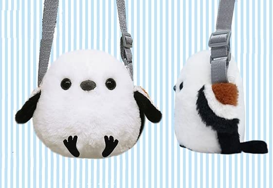 Amuse Fukufuku Shimaenaga Plush Toy Pouch Shima-chan, Full Length 17 cm, 703811 : Toys & Games
