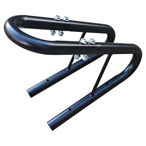 Image of 4 Bolt No Wobble Heavy Duty Wheel Chock Motorcycle Dirt Bike Wheel Chock 5.5'' Wide 2 Pack