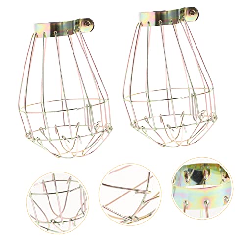 Homoyoyo Vintage Lantern Globe Chandelier Globe Light Bulbs 6pcs Small Light Bulb Covers Light Bulb Covers for Ceiling Lights Vintage Bulb Cover Light Cage Metal Lamp Bulb Guard - Image 4