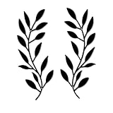 Meetcolor Metal Wall Decor Tree Leaf for Living Room Bedroom Bathroom Outdoor, 2 Pieces Vine Olive Branch Leaf Minimalist Kitchen Wall Art, Housewarming Gifted/Party Decor