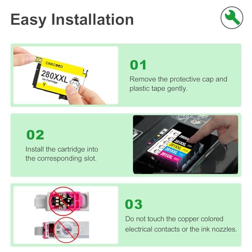 Image of 10 Pack 280XXL 281XXL Ink Cartridges Compatible for Canon 280 281 Ink Cartridges PGI-280XXL CLI-281XXL with Pixma TR8520 TR8620 TR7520 TR8600 TS6120 TS6220