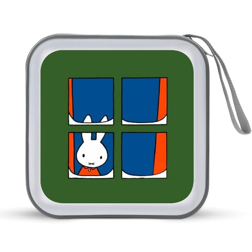 ミッフィー CDケース プラケース DVD収納ケース CD収納ボックス ディスクケース 防水 メディアケース 大容量 40枚収納 小型 持ち運び便利 薄型 ファスナー付 旅行