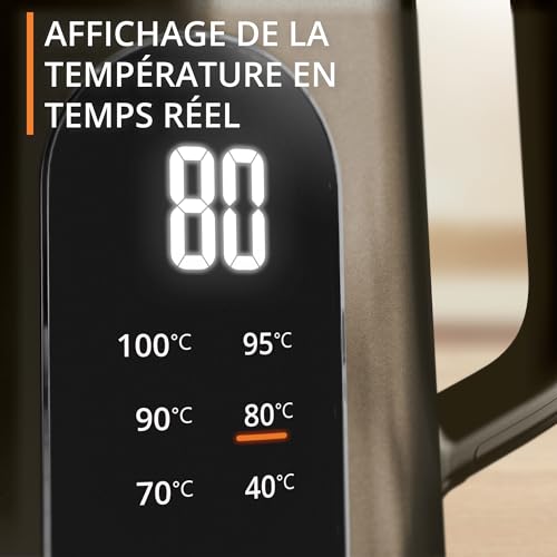 Bouilloire électrique Krups BW871FF0 6 températures Affichage en temps réel - vue 5