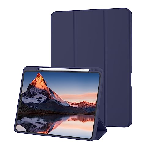 Case for iPad Pro 11 2022/2021/2020 Case, iPad Pro 11 Case with Pencil Holder, Smart Stand Cover Case for 11 Inch iPad Pro 11 Generation, Apple Pencil 2nd Gen Charging with Auto Wake/Sleep, Navy Blue