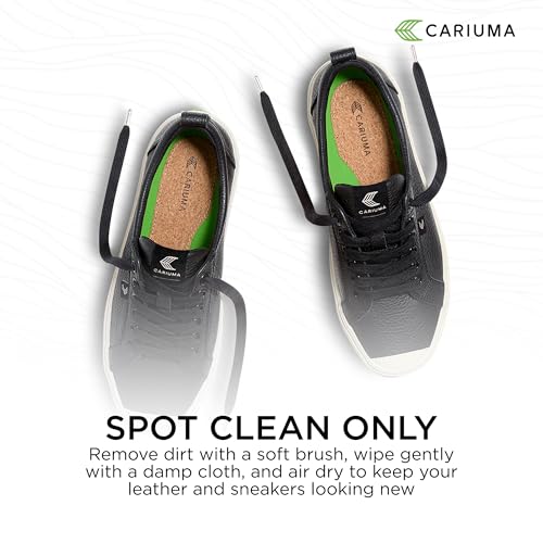 Image of Cariuma OCA Low Premium Leather Sneakers, Comfortable Shoes for Women, Lightweight & Sustainable, Versatile Casual Footwear with 100% Vegan Insoles, Rubber