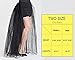 L'VOW Women' 4 Layers Overlay Long Tulle Dresses Floor Length Tutu Skirt for Party Wedding (Black-Medium)