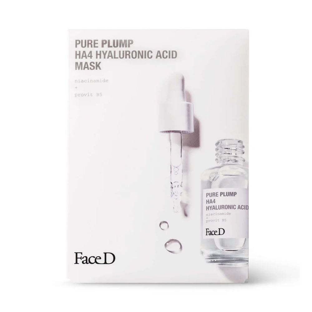 Face D - Maschera Viso Pure Plump Idratante con Acido Ialuronico e Provitamina B