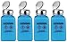 Menda 35735 One Touch Liquid Dispenser Pump Bottle, Isopropanol Printed, HCS Label, ESD Safe, 6 oz. Dissipative, HDPE/Stainless Steel, Blue (4-(Pack))