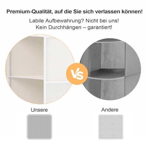 ALLTIDYUP Extra Tiefer Schrank Hängeorganizer mit 5 Fächern und Mesh-Taschen-Kleiderschrank Organizer, Stabil und Platzsparend-Ideal für Studentenwohnheim und Wohnmobil-Weiß,1 Stück