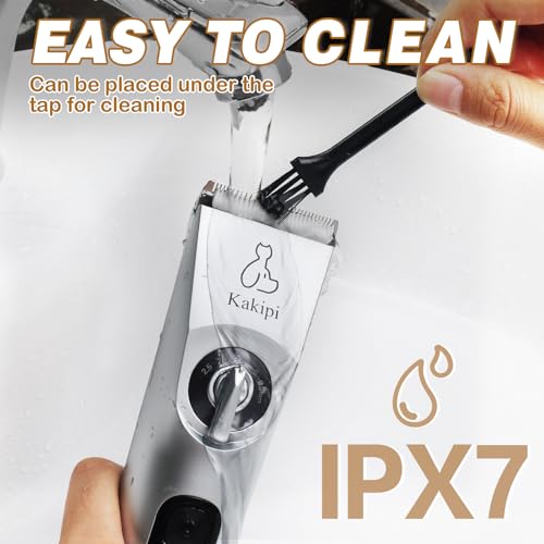 Kakipi 02 Dog Grooming Kit And Dog Paw Trimmer, 3 In 1 Low Noise Waterproof Dog Clippers thumb #6