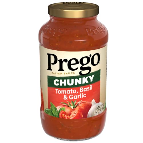 Prego Chunky Tomato, Basil and Garlic Pasta Sauce, 23.75 oz Jar