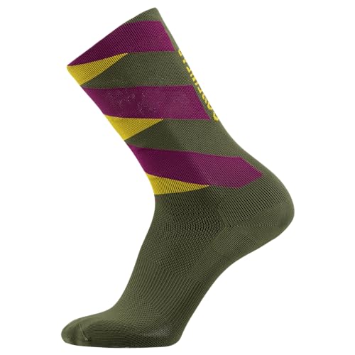 GOREWEAR Unisex Essential Socken, Utility Green/Process Purple, 35-37 EU