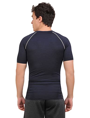 Image of WMX Men's Compression Shirts Athletic Short Sleeve Quick Dry Base-Layer Workout Running T-Shirt Sports Active Fitted Tops