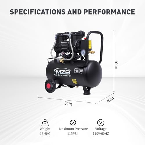 MZB 6.4 Gallon Ultra Quiet Air Compressor