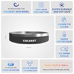Coldest Dog Bowl - Anti Rust Metal, Non Slip, 3 Layers Insulated Stainless Steel Dog Bowls - Spill Proof & Heavy Duty - Water Bowl for Dogs, Cats & Pets, Dish Washer Safe (21 oz, Stealth Black) - Image 5