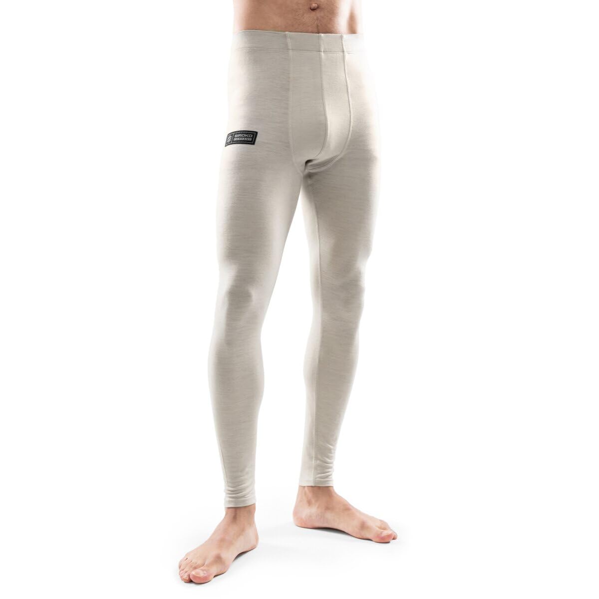 SIROKO Leggings térmicos de Lana para esquí y Nieve SRX Grit Beige