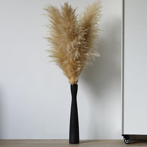 Cutfouwe Keramik Vase Schwarz Matt 40 cm Hoch,Vase Schmal,Modern Deko Vase...