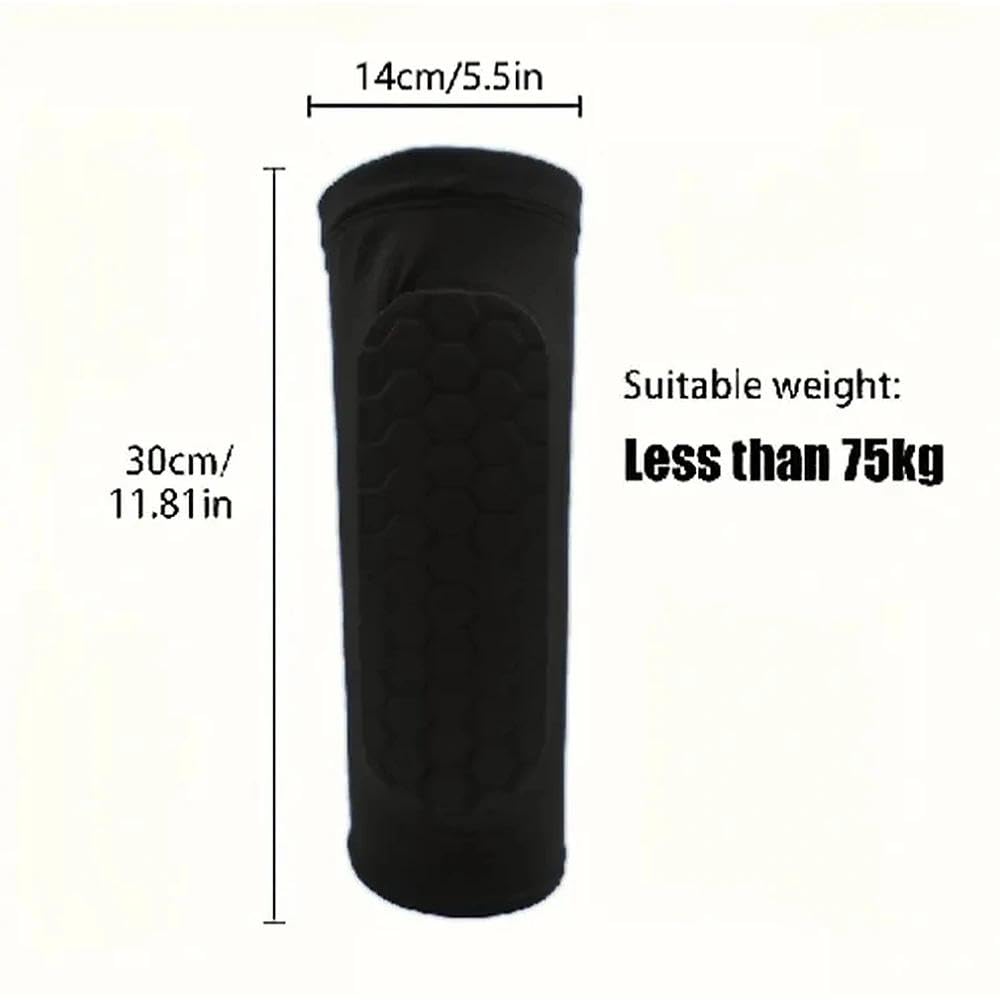 Protège-tibias de ski - Manchons de compression avec rembourrage en nid d'abeille pour répartir la pression des bottes - Protège-tibias pour skieurs et snowboarders (2 pièces, XL)