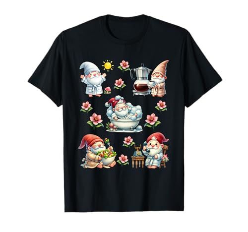 Funny Vacation Gnomes For Family Lazy Teacher Summer Gnome Camiseta