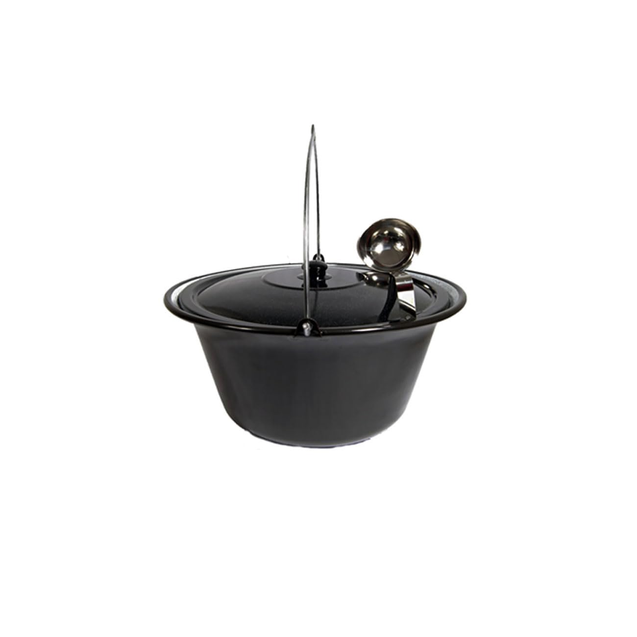 Set Gulaschkessel Gulaschtopf 10 Liter Emaille + Deckel + GRATIS Schöpflöffel Hordentopf Suppentopf
