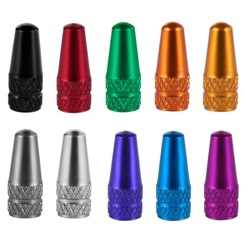 Ciieeo 30 tapones de válvula de aleación de aluminio para bicicletas, cubiertas protectoras multicolor para válvulas de neumáticos, aptos para bicicletas de carretera y montaña, colores surtidos