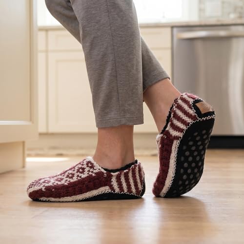 Image of Tibetan Socks Hand Knit Wool Fleece Lined Bootie Slippers