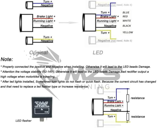 Image of MZS Motorcycle Tail Light LED Turn Signal Driving Integrated for HD Models