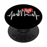 Frankfurt Skyline Herzschlag Fan Ich Liebe Frankfurt Am Main PopSockets mit austauschbarem PopGrip