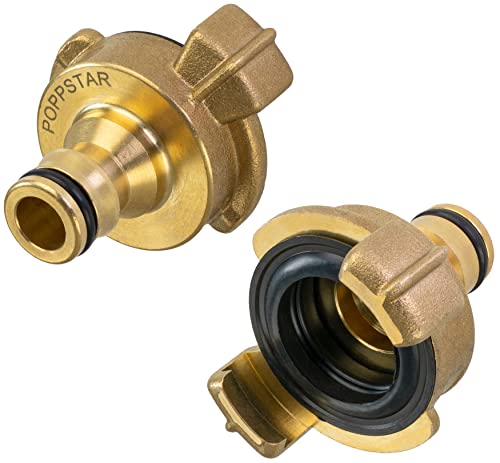 Poppstar Brass Quick Coupling on Plug Connector for Garden Hose, 1x - Image 3