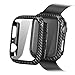 SERDAS For Apple Watch Case Thin Carbon Fiber Bumper Case 38mm 40mm 42mm 44mm 41mm 45mm Frame Edges Hard Shell(40mm)